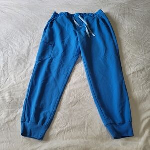 FIGS Technical Collection Scrub Pants M/P Joggers Pull On Elastic Blue